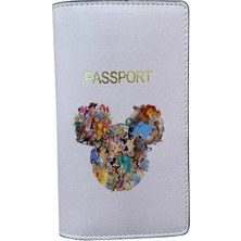 Disney Temalı Deri Pasaport Kılıfı
