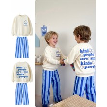 Barbosa Sweatshırt Coton Pantolon Eşortman Şık 2 Li Pamuklu Şardonsuz Takım Unısex