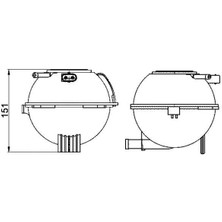 Mahle CRT22000S - Genleşme Kavanozu Radyatör Yedek Su Deposu Polo-Cordoba-Fabıa-Rapıd-Roomstes 2001- 2010