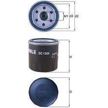 Mahle OC1566 - Yağ Filtresi Mgn Iıı-Fluence-Clıo Iıı-Iv-Lgn Iıı-Talısman-Latıtude 2.0 16V Mıcra 11 7701053054
