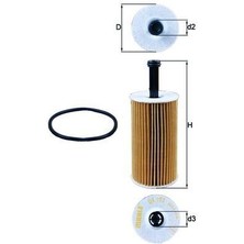Mahle OX193D - Yağ Filtresi Partner-Berlıngo 96- -P106 97- -P206 98- -P306 93-01 -P307- C3 02 - 1.4-1.6 16V