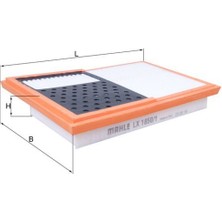 Mahle LX1850.1 - Hava Fıltresı Sol Mercedes OM642 X164 W204 W211 W221 W251