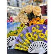 baytoptan Plastik Desenli Yelpaze