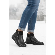 Ayakmod 293111 Z Siyah Cilt  Kadın Bot