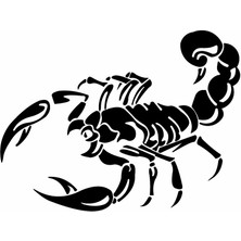 Akrep - Scorpion - Araba - Oto - Motosiklet - Karavan - Cam Sticker 00588