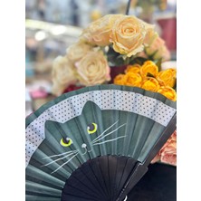 baytoptan Plastik Kedi Tasarımlı Yelpaze
