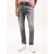 Tommy Hılfıger Erkek Marka Logolu Çift Cep Şık Görünüşlü Günlük Kullanıma Uygun Koyu Gri Jeans DM0DM21231 1bz