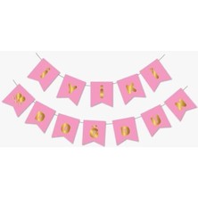 Pembe Gold Iyi Ki Doğdun Yaldızlı Banner