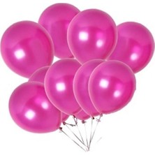 Metalik Koyu Pembe Balon 10'lu