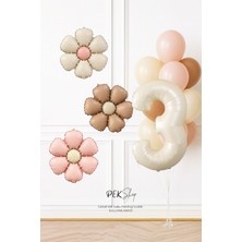 Bohem Papatya Tema Doğum Günü Balon Seti Bohem Papatyalar ve Yaş Balonlu Retro Balon Seti