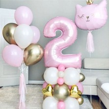 Pembe Kedili Balon Seti