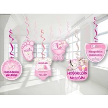Mini Party Store 6'lı Tavan Süs Pembe H.geldin