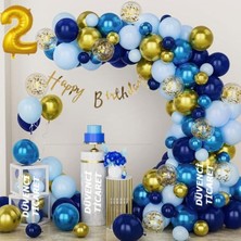 Lüks Mavi Tonlarında Balan Zincir Set