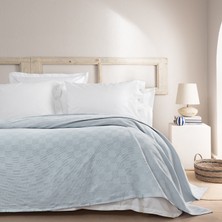 Yataş Ovis Çift Kişilik %100 Pamuk Pike - Mavi