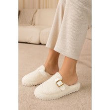 Kadın Tokalı Havlu Kışlık Kadın Terlik