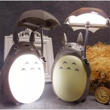 baytoptan Şemsiyeli Totoro Figürlü Şarjlı Masaüstü LED Lamba