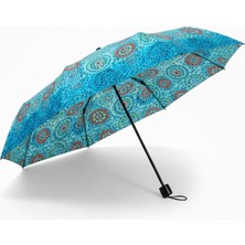 Ccl Manuel Kısa 8 Telli Pongee Kumaş Desenli Şemsiye (103G-2) Gkh