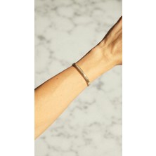 Paslanmaz Çelik Kalın Italyan Ezme Bileklik