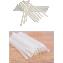 Mum Ince Sıcak Silikon Tabanca Mumu Çubukları 10 Adet Ince 30 cm Uzunluğunda