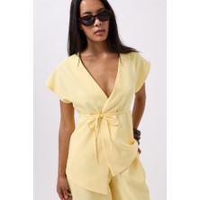 Hanzone Bağcık Detay Yelek