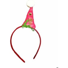 Kırmızı Yılbaşı Noel Şapkalı Taç