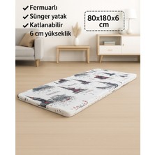 Sünger Yatak 80X180X6 Cm, Yer Yatağı, Balkon Yer Minderi,şantiye,karavan,deprem Yatağı-Istanbul
