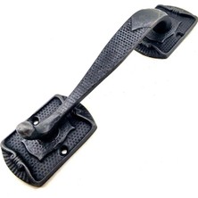 Antika Tarz Dekoratif Pirinç Ayak Tip Büyük Kapı Çekme Kolu - 220X50MM, Oksit