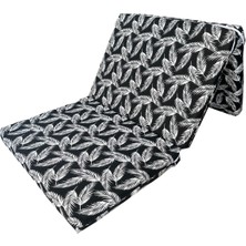 Vip Katlanır Yer Yatağı (8 cm Kalın)Sünger Yatak 80X180X8 Cm-Siyah Tüy