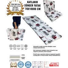 Vip Home Concept Katlanır Yer Yatağı ve Tek Kişilik Sünger Katlanır Minder Yatak 70X180X6 Cm-Istanbul
