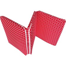 Katlanır Yer Minderi ve Tek Kişilik Süngerli Katlanır Minder 70X180 cm 6 Cm-Kırmızı Çatı