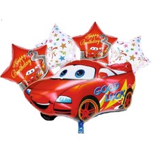 Kırmızı Araba 5li Folyo Set Balon