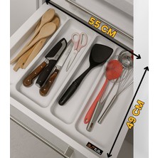 Beyaz Lüx 55 Cm X 49 Cm Çekmece Içi Kepçelik - 50 Cmx 40 Cm’ Ye Kadar Kısalır