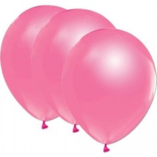 Metalik Balon Pembe 10 Adet