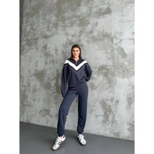 Polo Yaka Şeritli Ikili Eşofman Takım