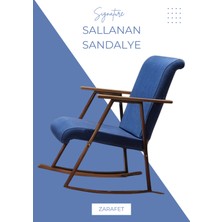 El Işçiliği Ahşap Detaylı Sallanan Koltuk | Ergonomik Tv ve Dinlenme Koltuğu