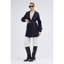 Kaban ve Kemer Kaşe Kadın Şık Yaka