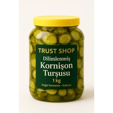 **trust Shop Sofralık Doğal Dilimlenmiş Kornişon Turşu – Katkısız 1 Kg**