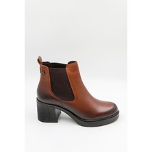 Venüs Kadın Hakiki Deri Elastik Yan Bantlı Günlük Bot 2452402K - Taba - 36