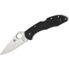 Spyderco Delica 4 Black Lightweight Flat Ground Plainedge Çakı