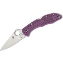 Spyderco Delica 4 Purple Lightweight Flat Ground Plainedge Çakı
