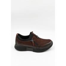 Venüs Kadın Hakiki Deri Ortopedik Günlük Ayakkabı 25405007K - Kahve - 36