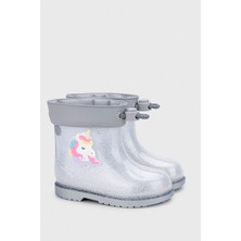 Igor Bimbi Unicornio Glıtter Sılver  Kız Çocuk Yağmur Çizmesi