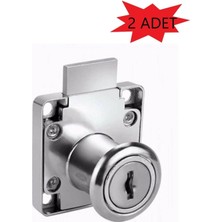 2 Adet Silver Kare Çekmece Dolap Kapak Posta Kutusu Kilit Kırma Anahtarlı - Mobilya Kilitleri - Tek