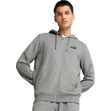 Puma Essentials Erkek Gri Kapüşonlu Ceket