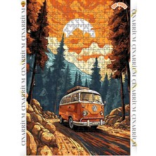 Çınarrium Ay Işığında Macera Yolculuğu Dekoratif Çift Katlı Çerçeveli Asılabilir Ahşap Puzzle 500 Parça 50X30