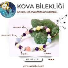 Kova Burcu Için Özel Doğal Taş Bilekliği