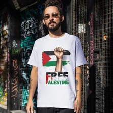 Adalet ve Özgürlük Tişörtü Filistin Bayrağı Desenli T-Shirt Unisex Çocuk Yetişkin