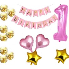 Çıtıpıtıstore Pembe 1 Yaş Doğum Günü Seti