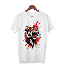 Kaplan Baskılı Tişört Unisex Çocuk ve Yetişkin
