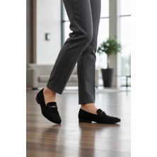 Siyah Süet Kadın Günlük Ayakkabı 572433 Z